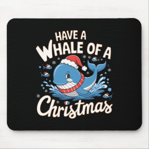 Mousepad Baleia-branca Papais noeis de Natal Amante de os a