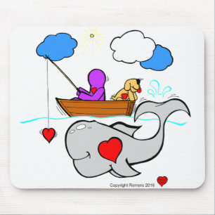 Mousepad Baleia da arte do coração