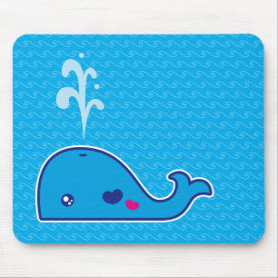 Mousepad Baleia de Kawaii