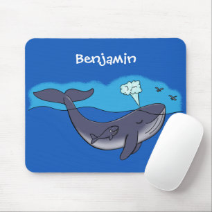Mousepad Baleia e desenho animado de vitelos