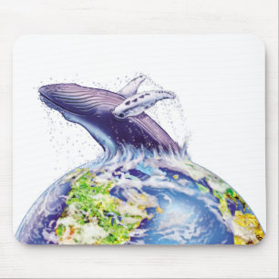 Mousepad baleia e design de terra