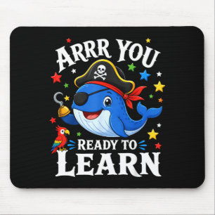 Mousepad Baleia professora pirata engraçada arrr pronta par