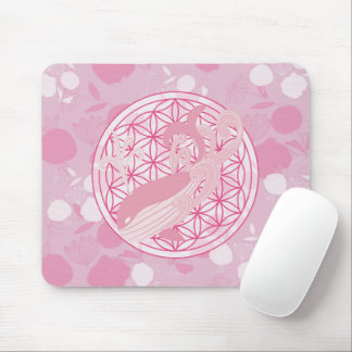 Mousepad baleia,totem animal,zen,chacra,flor de vida