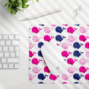 Mousepad Baleias Cutas, Padrão De Baleias, Animais Do Mar