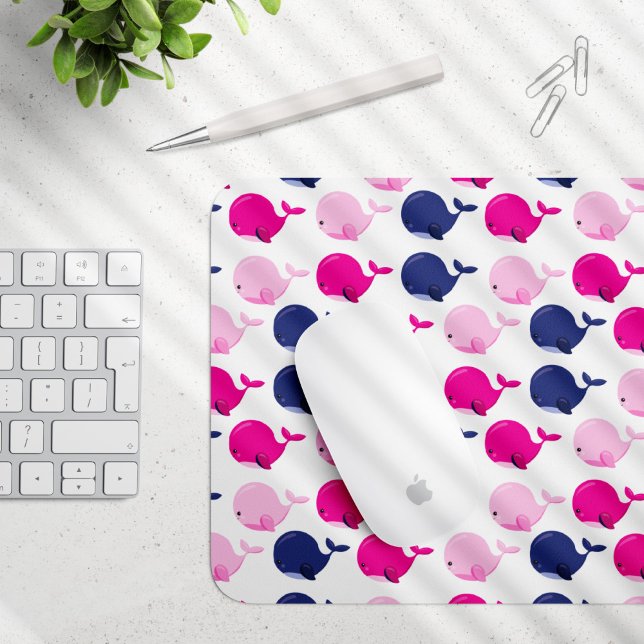 Mousepad Baleias Cutas, Padrão De Baleias, Animais Do Mar (Criador carregado)