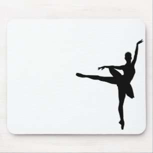 Mousepad Ballerina branca branca branca Balé simples