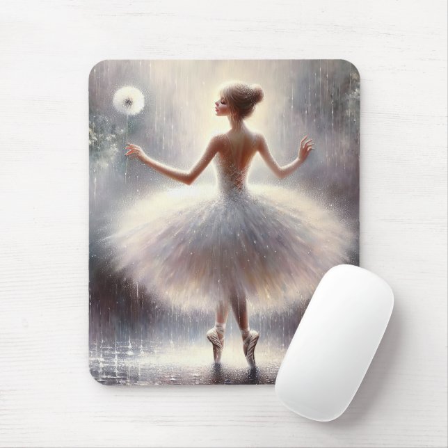 Mousepad Ballerina Com Um Dandelion (Com mouse)