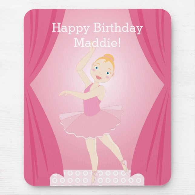 Mousepad Ballerina festa de aniversário (Frente)