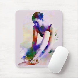 Mousepad Ballerina, Rosa, Aquarela Arte Contemporânea