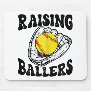 Mousepad Ballers Softball Mãe Baseball Dia de as mães Mãe P