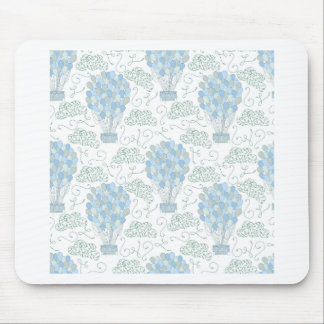 Mousepad Balões de ar quente azul berçário decoração de par