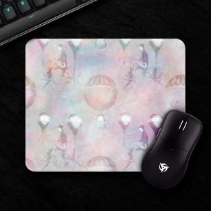 Mousepad Balões de Ar Quente Steampunk Vintage Feminine