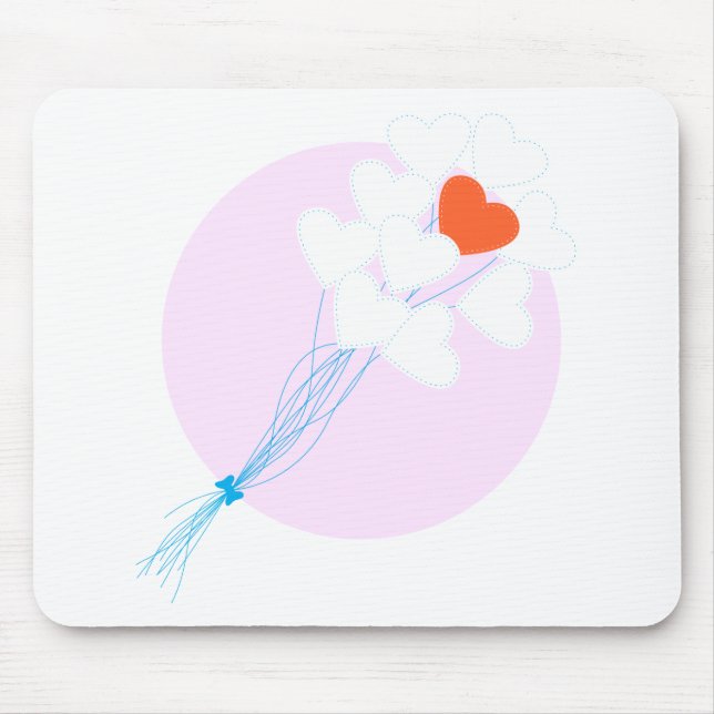Mousepad Balões do Coração (Frente)