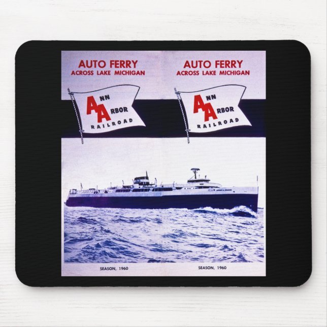 Mousepad Balsa de carro o Lago Michigan da estrada de ferro (Frente)