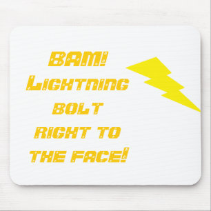 Mousepad BAM! Direito do parafuso de relâmpago a t…