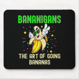 Mousepad Bananiganos, Bananas, Frutas Engraçadas Óculos de