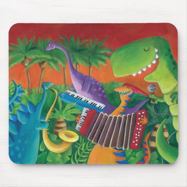 Mousepad Banda Funky do dinossauro (Frente)