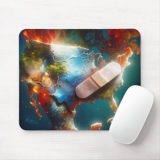 Mousepad Bandage em um mapa dos EUA (Com mouse)