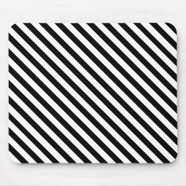 Mousepad Bandas brancas e pretas angulares modernas (Frente)