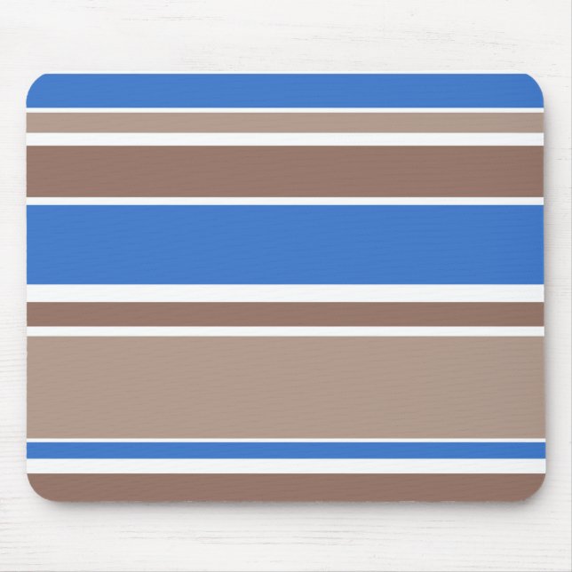 Mousepad Bandas castanhas e azuis (Frente)
