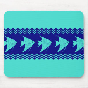 Mousepad Bandas-de-água-azul-turquesa