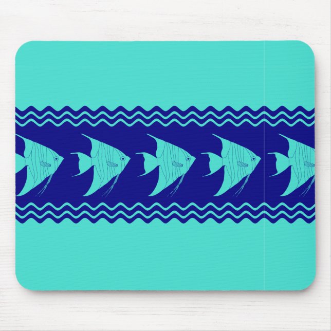 Mousepad Bandas-de-água-azul-turquesa (Frente)