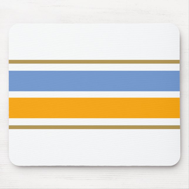 Mousepad Bandas de corridas brancas amarelas azuis azuis-cl (Frente)
