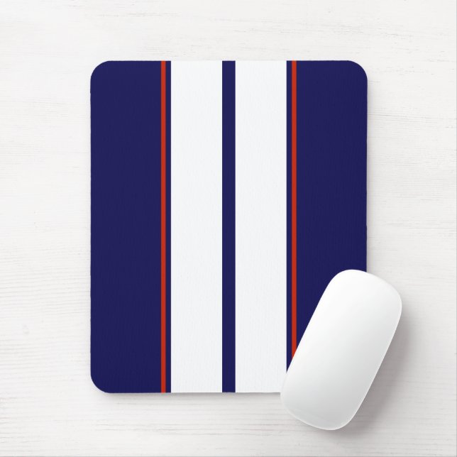 Mousepad Bandas de corridas vermelho, branco e azul (Com mouse)