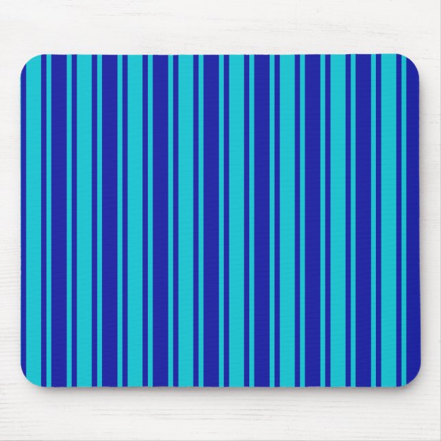 Mousepad Bandas de doces azuis e turquesas (Frente)