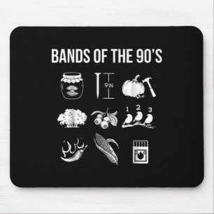 Mousepad Bandas De Música Populares Da Década De 90 Engraça