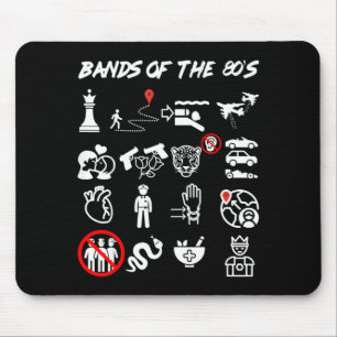 Mousepad Bandas de Pop Rock Icônicas, Nerdy e Divertidas do