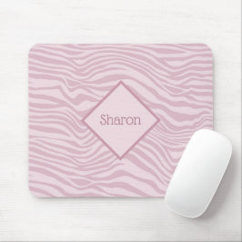 Mousepad Bandas de Zebra Rosa Exóticas - Personalizadas