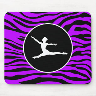 Mousepad Bandas de Zebra Roxas Elétricas; Balés