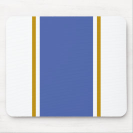 Mousepad Bandas do centro azul médio e branco elegante