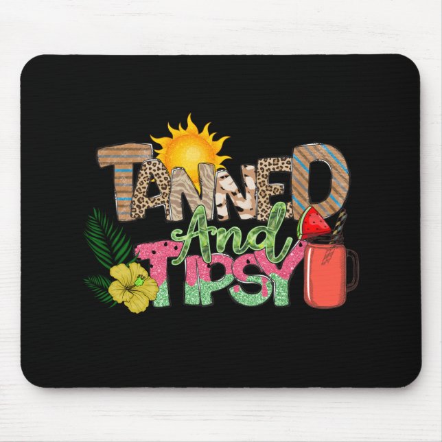 Mousepad Bandas e Tipsy | Design de festas de verão diverti (Frente)