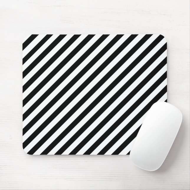 Mousepad Bandas Pretas E Brancas (Com mouse)