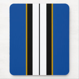 Mousepad Bandas Verticais Verticais Pretas e Azul esportiva