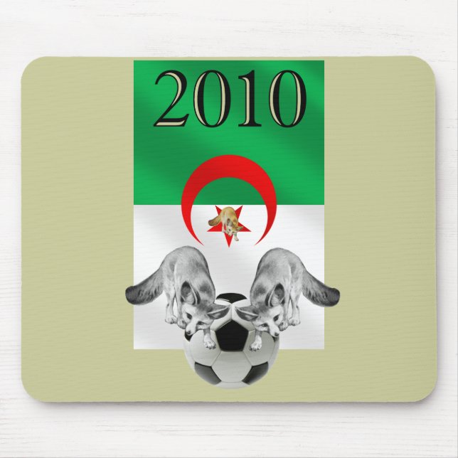 Mousepad Bandeira 2010 do futebol de Argélia Les Fennecs (Frente)