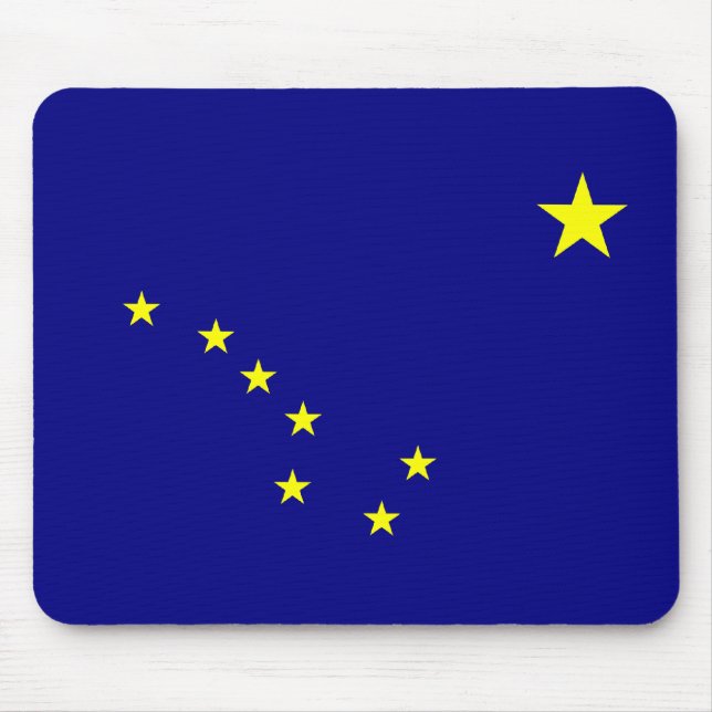 Mousepad Bandeira Alaskana Brilhante (Frente)