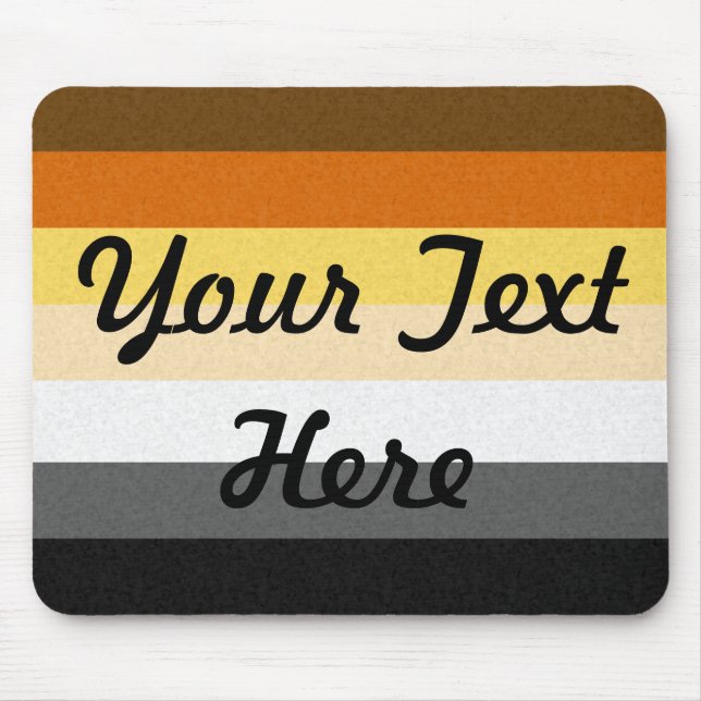 Mousepad Bandeira alegre do orgulho do urso (Frente)