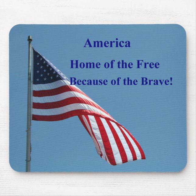 Mousepad Bandeira, América (Frente)