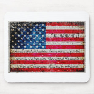 Mousepad Bandeira americana afligida e segunda alteração