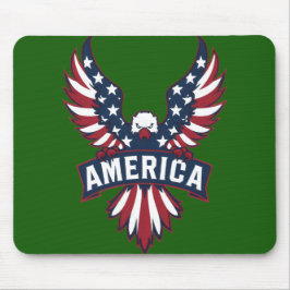 Mousepad Bandeira americana. Águia.