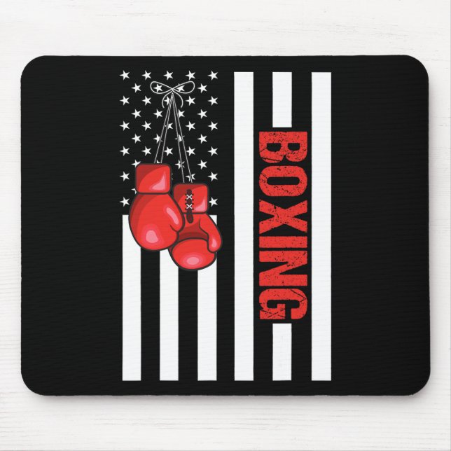 Mousepad Bandeira Americana Boxe Boxe Patriótico 1  (Frente)
