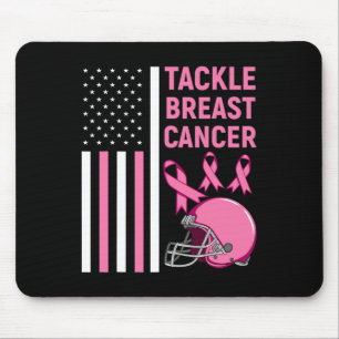 Mousepad Bandeira Americana de Futebol do Cancer da Mama