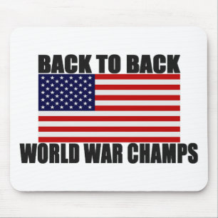 Mousepad Bandeira americana de volta aos campeões traseiro