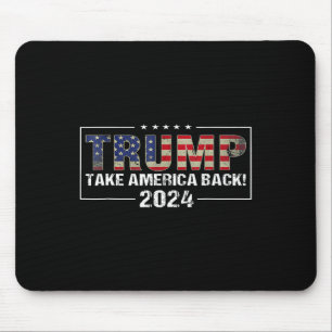 Mousepad Bandeira Americana de Volta Trump 2024 Homens Mulh