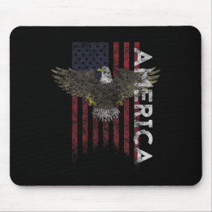Mousepad Bandeira Americana Distorcida Bandeiras Vintage EU
