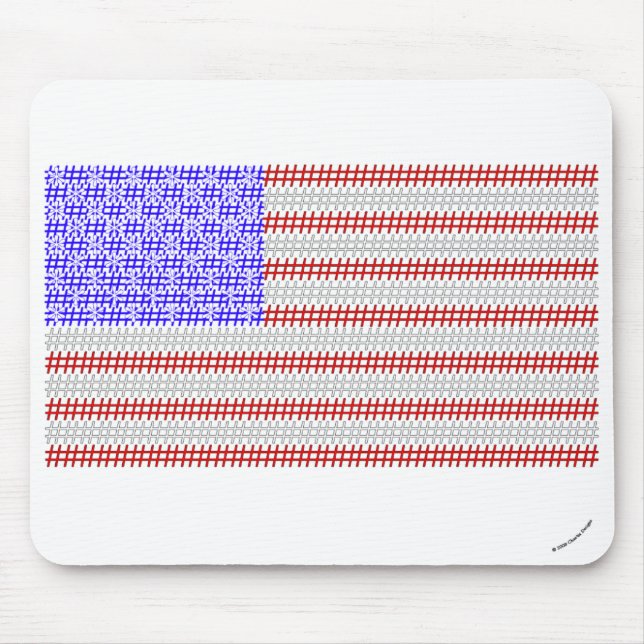 Mousepad Bandeira americana do ASCII (Frente)