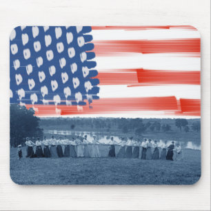 Mousepad Bandeira Americana do Tug O War Women de 1890